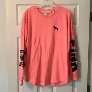 PINK Victorias Secret Varsity Crew Long-Sleeve Top